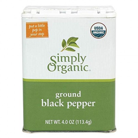 Simply Organic Ground Black Pepper Tin (6x4 Oz)