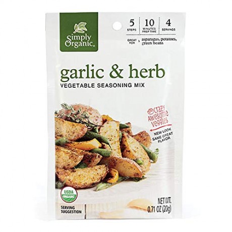 Simply Organic Vegetable Seasoning Mix Garlic & Herb (12X0.71 OZ)