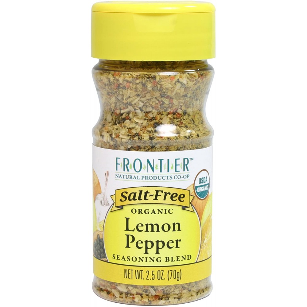 Frontier Natural Salt-Free Lemon Pepper Seasoning (6x2.5 Oz)