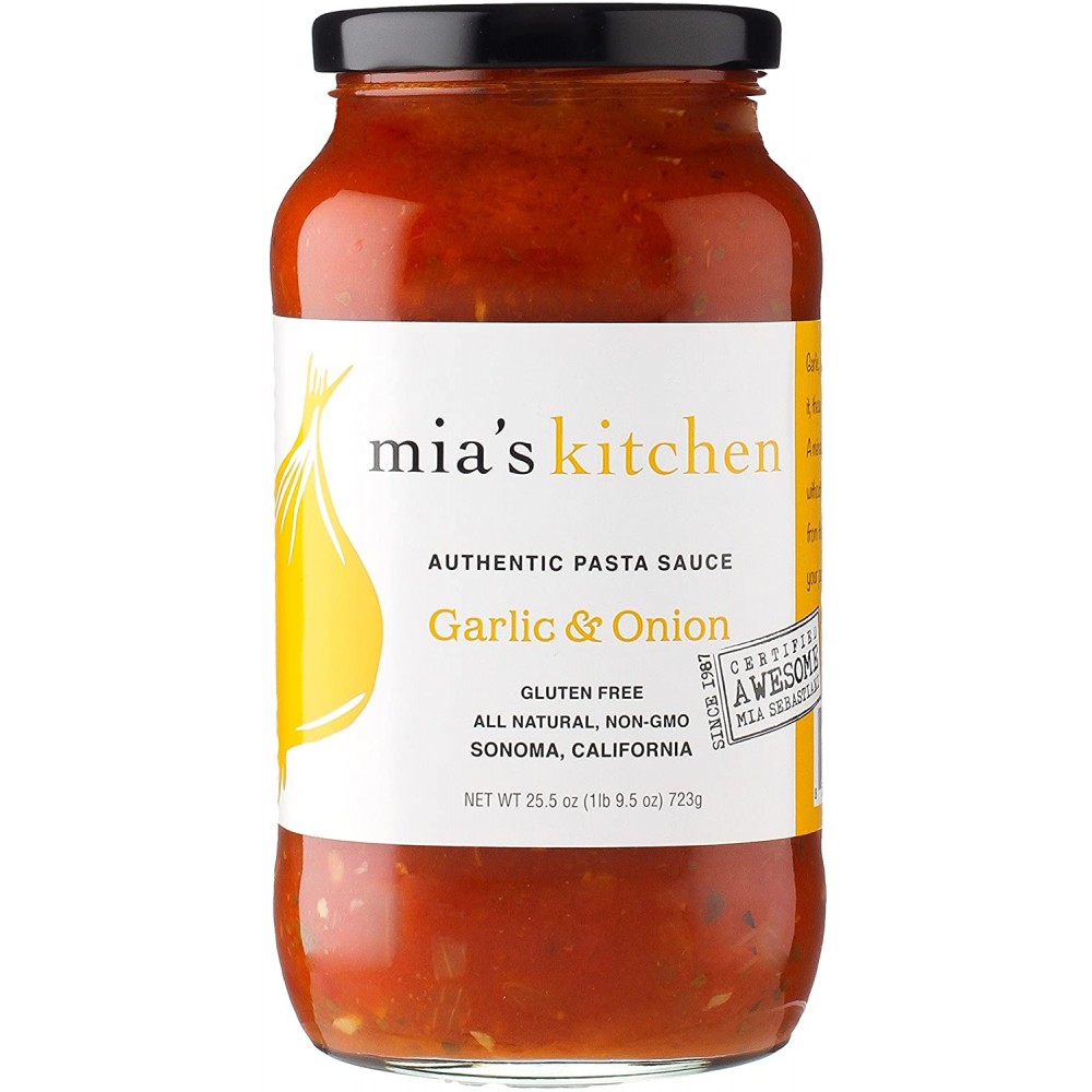 Mia's Kitchen Gar Onion Pasta Sauce (6x25.5OZ )