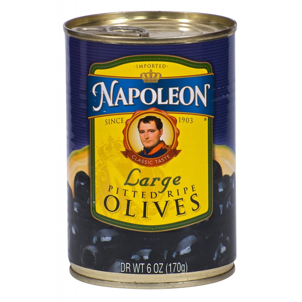 Napoleon Black Pitted Olives (12x6Oz)