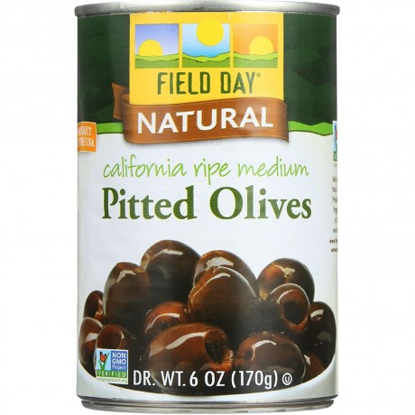 Field Day Olives Medium Pitted Canned Ripe (12x6Oz)