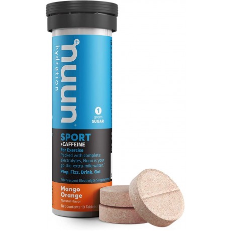 Nuun Active Hydration Energy: Hydrating Electrolyte Tablets, Mango Orange (8X10 Ct)