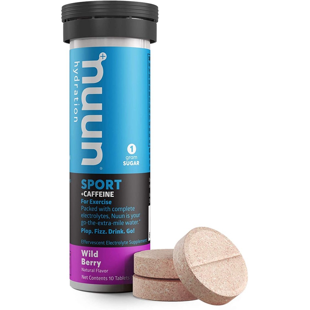 Nuun Active Hydration Energy: Hydrating Electrolyte Tablets, Wild Berry (8X10 Ct)