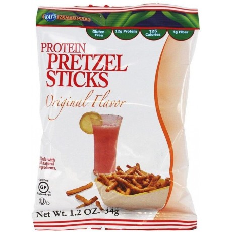 Kay's Naturals High Protein Pretzel Sticks Orange (6 Pack) 1.2 Oz