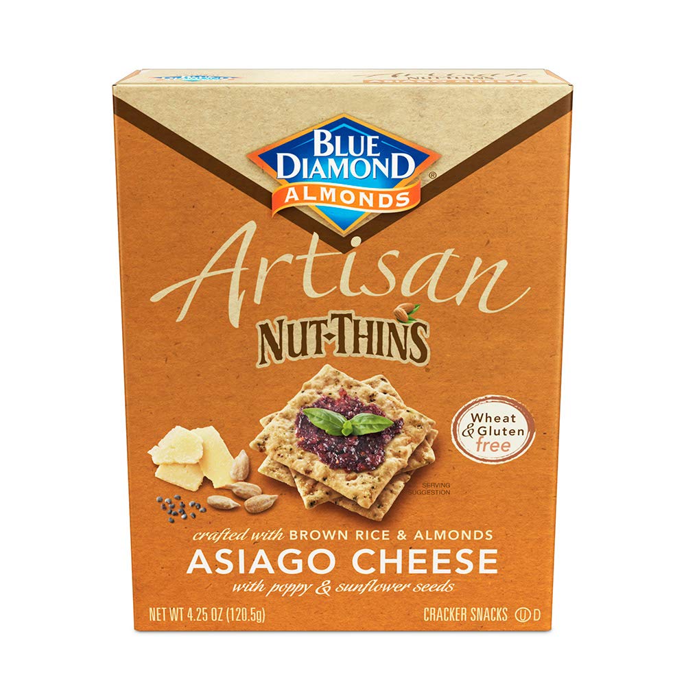 Blue Diamond Artisan Nut Thins Asiago Cheese (12x4.25 OZ)