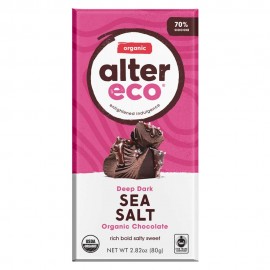 Alter Eco Deep Dark Sea Salt Organic Chocolate (12x2.82 OZ)