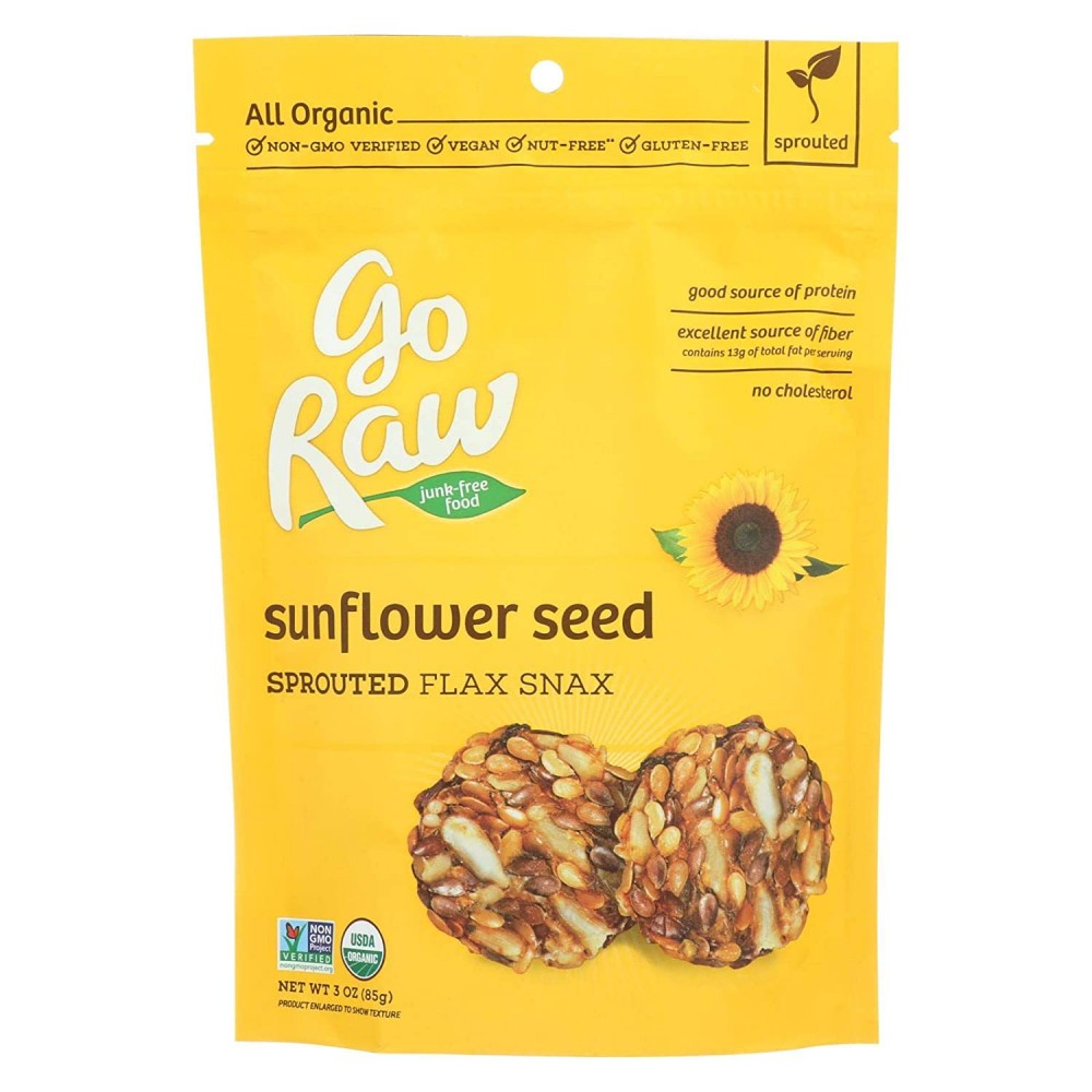 Go Raw Sunflower Flaxsnax (12x3 Oz)