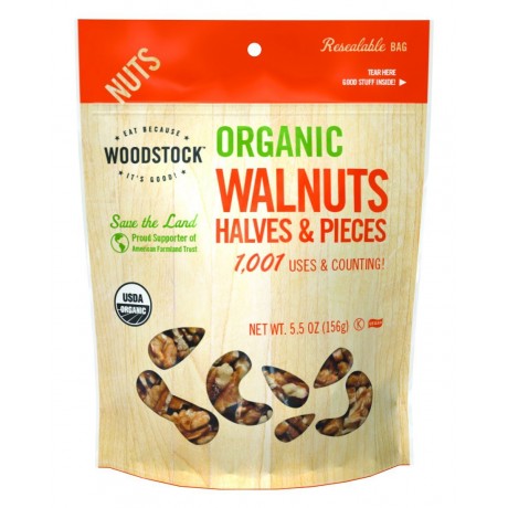 Woodstock Organic Walnut Havles and Pieces (8x5.5 Oz)