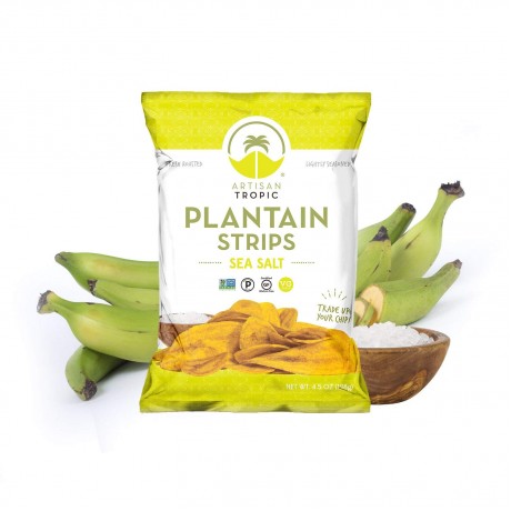 Artisan Tropic Plantain Strips with Sea Salt (12x4.5 OZ)