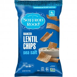 Saffron Road Baked Lentil Chips Sea Salt (12X4 OZ)