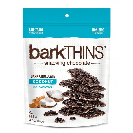 Bark Thins Dark Chocolate, Coconut Almond (12x4.7 OZ)