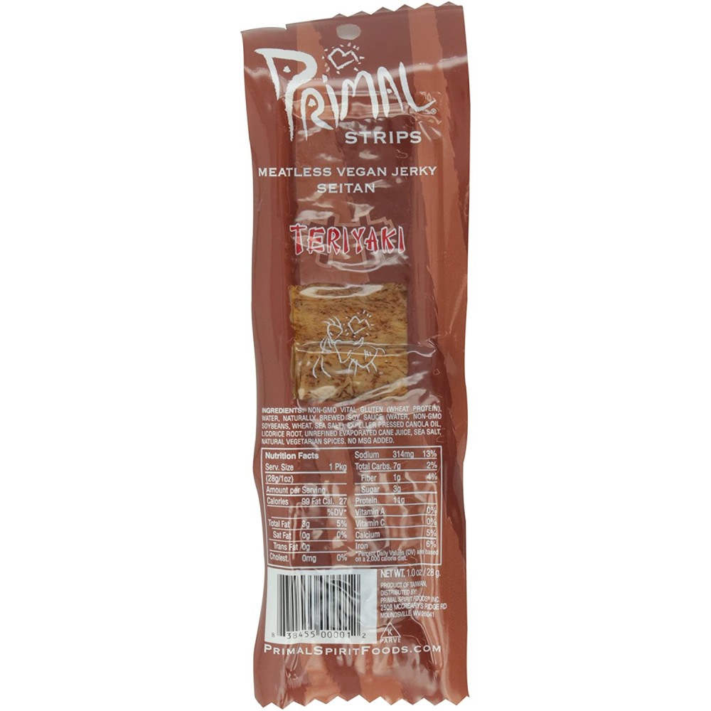 Primal Teriyaki Meatless Jerky (24x1 Oz)