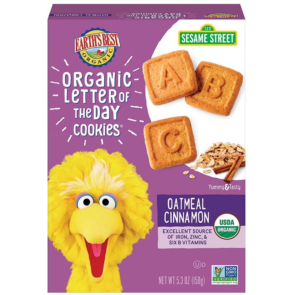 Earth's Best Sesame Street Oatmeal Cinnamon Cookies (6x5.3 Oz)