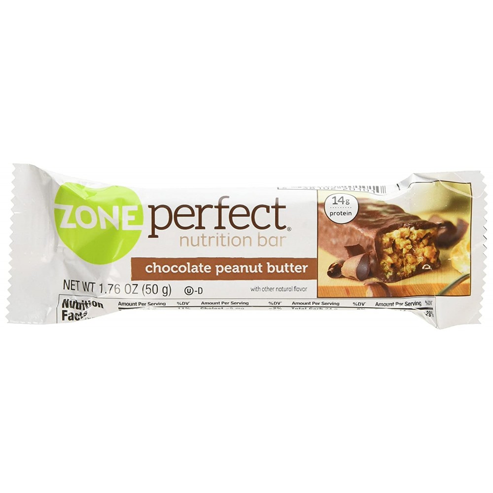 Zone Choc Peanut Butter Nutrition Bar (12x1.76 Oz)