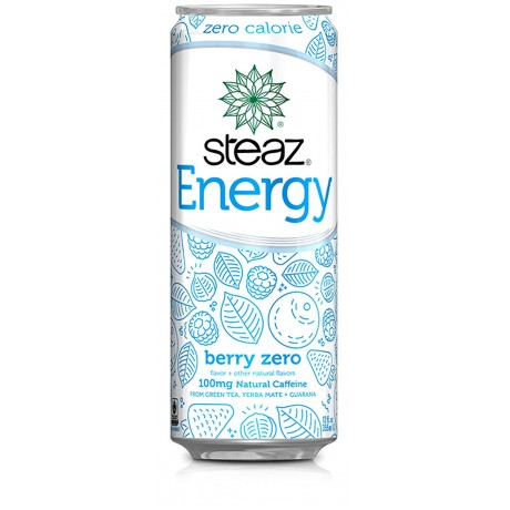 Steaz Organic Energy Zero Calorie Berry (12x12 OZ)