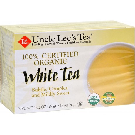 Uncle Lee's Tea 100% Certified Organic White Tea (1x18 Tea Bags)