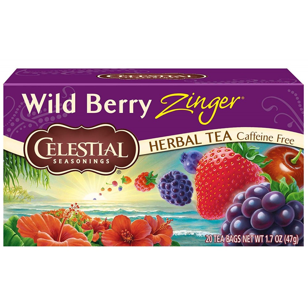 Celestial Seasonings Wild Berry Zinger Herb Tea (6x20bag)