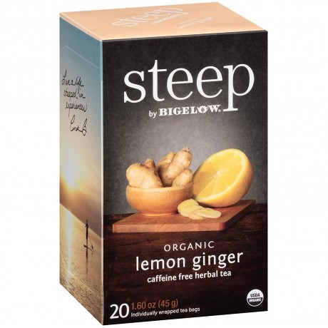 Bigelow Steep Organic Lemon Ginger Tea (6x20 BAG )