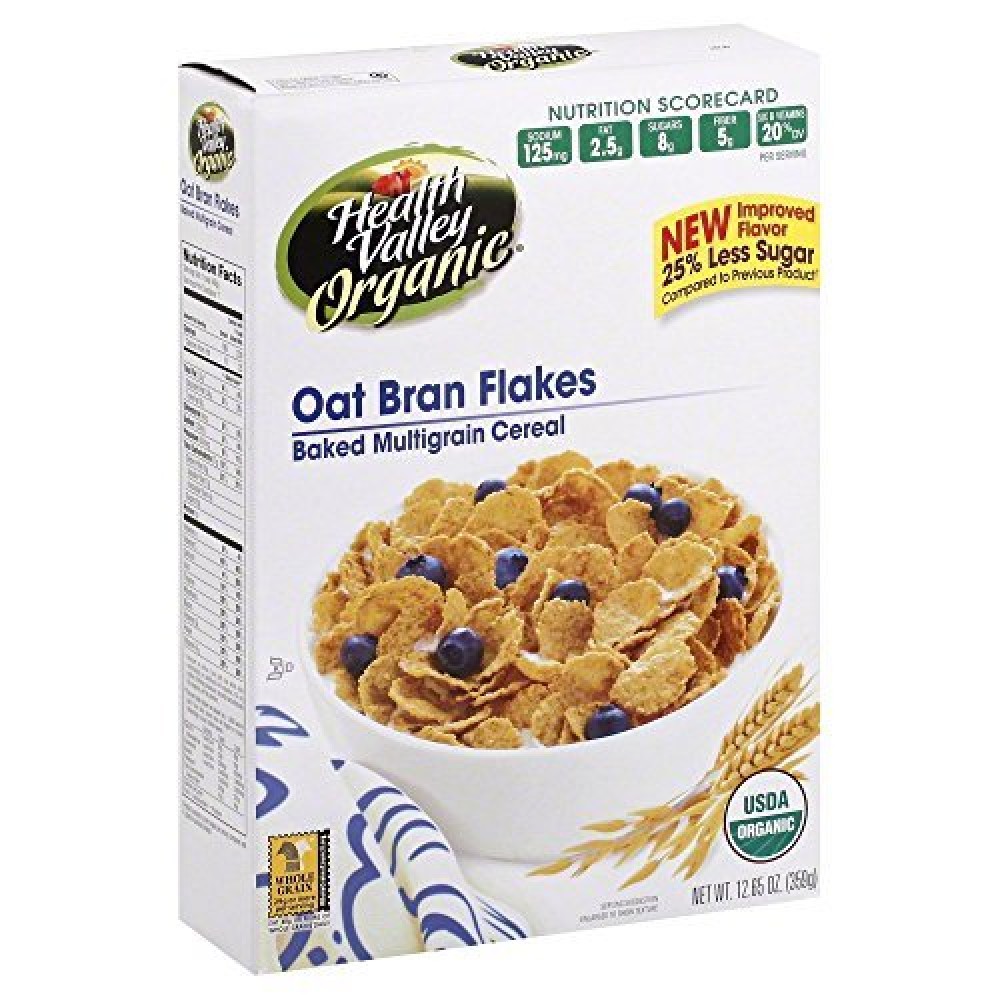 Health Valley Og2 Oat Bran Flakes (6x12.65Oz)