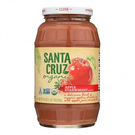 Santa Cruz Organic Strawberry Applesauce (12x23 Oz)