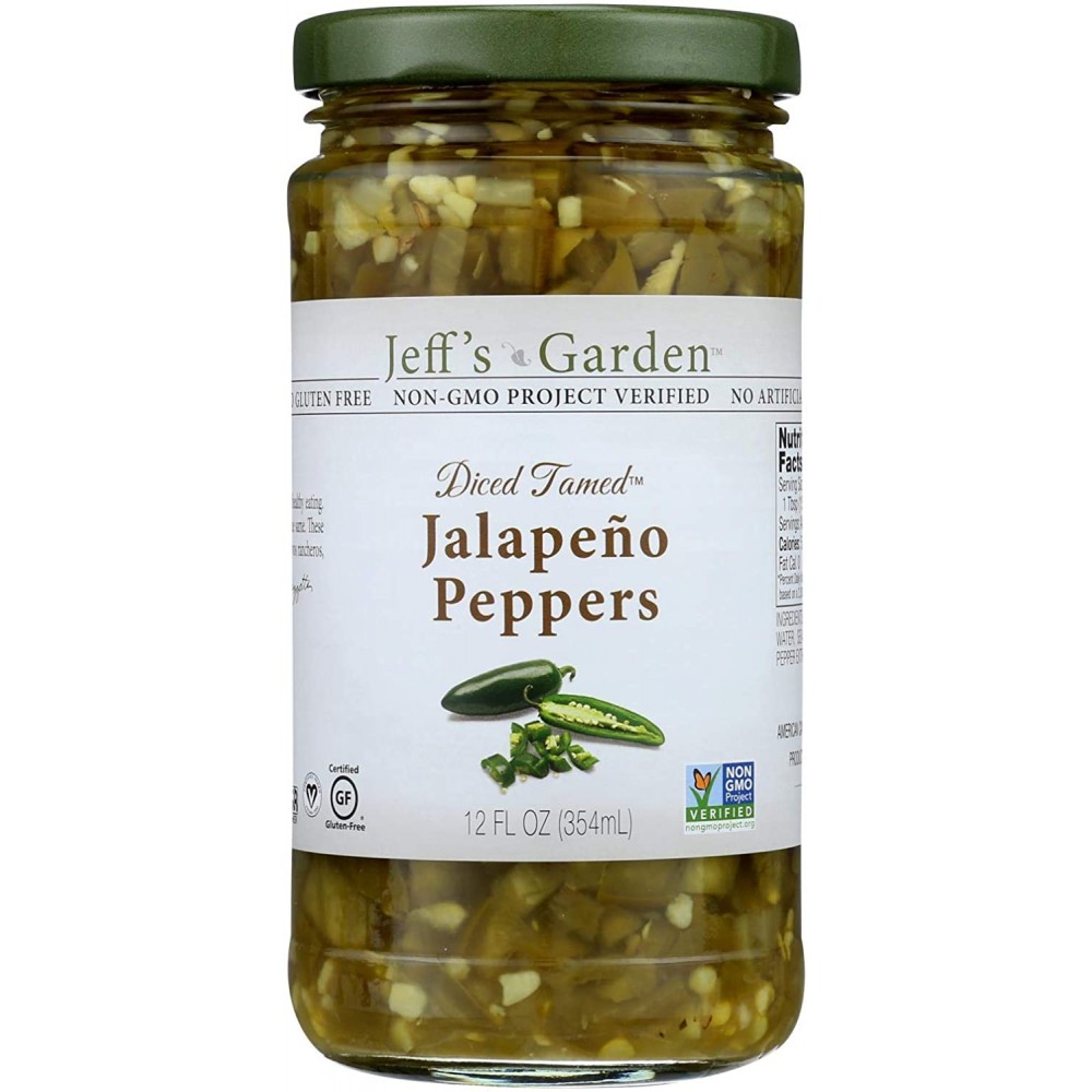 Jeff's Naturals Diced Tamed Jalapeno Peppers (6x12 OZ)