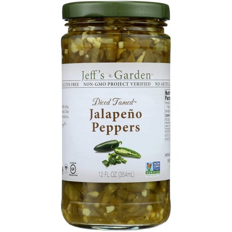 Jeff's Naturals Diced Tamed Jalapeno Peppers (6x12 OZ)